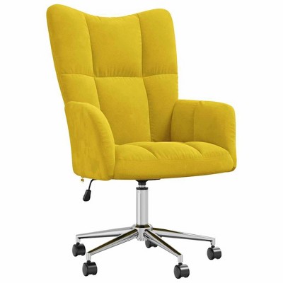 vidaXL Relaxing Chair Light Gray Velvet (100% polyester), steel Standard - Mustard Yellow