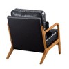 Accent Chair,Mid-century and Simple Style Chair,Non-slip Leg Pads Chair,Perfect for Living Room,Bedroom,Office,Black - 3 of 4