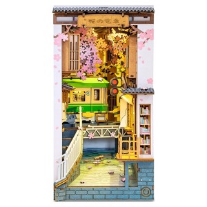 ROBOTIME 3D Jigsaw Puzzle Wooden Model Kit Book Nook Bookend Stand DIY Bookshelf Insert, 7.28"*3.94"*9.53" - 1 of 4
