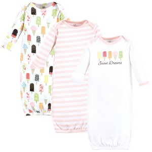 Touched by Nature Baby Girls Organic Cotton Gowns, Popsicle - 1 of 4