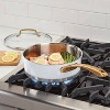 Cuisinart Classic 3.5qt Stainless Steel Saute Pan with Cover and Brushed  Gold Handles Matte White