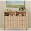 6 Drawer Dresser for Bedroom, Farmhouse Chest of Drawers with 2 Open Shelves and Fluted Doors, Home Storage and Organization - 2 of 4