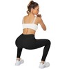 Clearlove Women's High-Waisted Lace-Up Ribbed Leggings Pants - 4 of 4