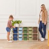 ECR4Kids Streamline 20 Cubby Tray Storage Cabinet with 20 Scoop Front Storage Bins, 4x5, Natural - 4 of 4