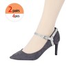 Allegra K Women's Detachable Adjustable Anti-Slip Shoe Straps Bands Belts with Buckle for Heels 2 Pairs - 4 of 4