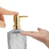 Unique Bargains Durable Cylinder Twill Lines Soap Dispenser 1 Pc - 3 of 4