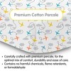 BreathableBaby Cotton Percale Fitted Sheet, For 52" x 28" Crib & Toddler Bed Mattress, Airplanes (2-Pack) - 2 of 4