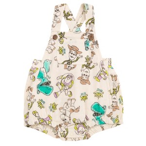 Disney Toy Story Baby Cotton Gauze Matching Family Short Overalls Newborn to Infant - 1 of 4