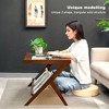 Runesay Mid Century Modern Brown Rattan Coffee Table with Glass Top, Large Boho Center Table with Storage - 4 of 4