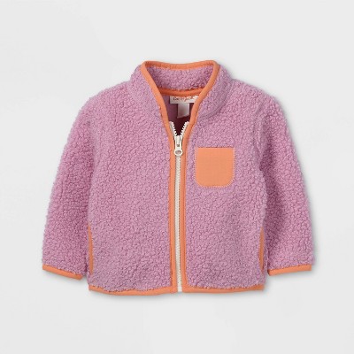 Baby Family Gateway Sherpa Zip-Up Sweatshirt - Cat & Jack™ Purple 0-3M