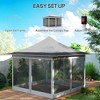 12 x 12 ft. Canopy Tent with Mesh Netting, UPF50+ Pop Up Tent with Carry Bag for Garden, Patio - 4 of 4