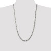 Black Bow Jewelry Men's 7mm Sterling Silver D/C 8 Sided Solid Rope Chain Necklace - 2 of 4