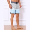INSPIRE CHIC Men's Summer Drawstring Elastic Waist Color Block Beach Board Shorts - 2 of 4