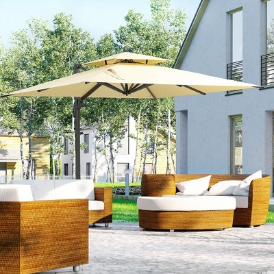 NicBex Patio Umbrella Windproof Outdoor Umbrella Cantilever Waterproof Pool Umbrella for Garden, Pool, Deck
