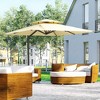 Sapphtopaz Patio Umbrella Outdoor Windproof Umbrella Cantilever Waterproof Pool Umbrella with Crank for Garden, Pool, Deck - 2 of 4