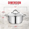 Bakken-Swiss Deluxe Stainless Steel Stockpot with Tempered Glass See-Through Lid - 2 of 4
