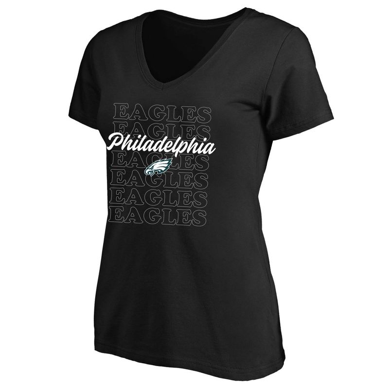 NFL Philadelphia Eagles Women's Plus Size Short Sleeve V-Neck T-Shirt, 1 of 4
