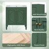 30"W Vintage Bathroom Vanity with Sink, Bathroom Cabinet with Adjustable Shelf, Drawer, Door Shelves and Soft Closing Door-Christopher Knight Home - 4 of 4