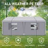 YONWAY 10×20inch Heavy Duty Portable Carport, with Roll-up Ventilated Windows, with Removable Sidewalls & Doors for Car, Truck, Boat, Car Canopy - 2 of 4