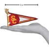 Old World Christmas Glass Blown Ornament for Christmas Tree, USC Pennant - 2 of 2