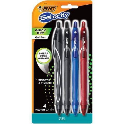 BiC 4pk Gel Pens Gelocity Quick Dry Business