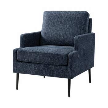 Leandes Mid-century Armchair with Tapered Metal Legs for Living Room and Bedroom | KARAT HOME