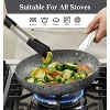 KOCH SYSTEME CS  8''  Nonstick Frying Pan with Lid – Granite Coating, Scratch Resistant Ceramic Coating, Oven and Dishwasher Safe，Gray - 3 of 4