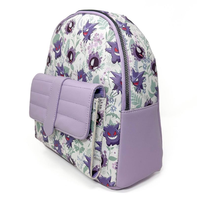 Pokemon Gengar Print Mini Backpack - White/Purple, 2 of 7