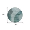 Green And Sage Abstract Washable Indoor Outdoor Area Rug - 3 of 4