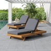 VisioGear Chaise Lounge Chairs, Pool Chairs Lounges with Triple Fold Cushion, Beach Recliners with Adjustable Backrest, Dark Gray, 79"*37.75"*34" - 4 of 4