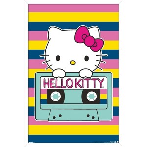 Trends International Hello Kitty: 2016 General - Vintage Cassette Tape Framed Wall Poster Prints - 1 of 4