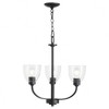 Quorum Lighting Reyes 3 - Light Chandelier in  Textured Black - 3 of 3