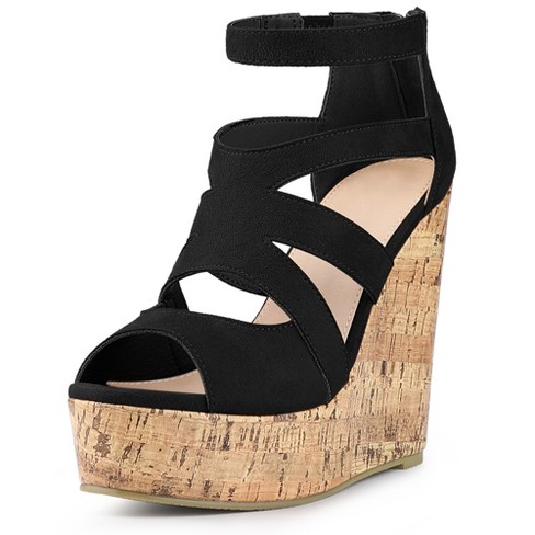 Black strappy best sale sandals target