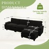 113'' Corduroy 3+1 L-Shaped Modular Sectional Sofa with Ottoman, Double-Layer Thick Cushion, Cup Holders and Storage Bags - 4 of 4