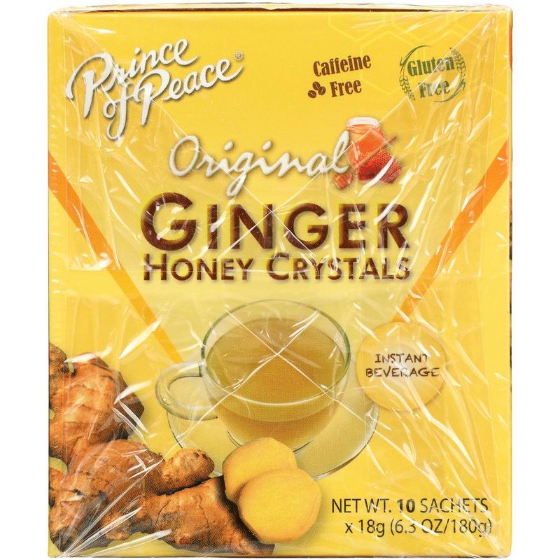 Prince Of Peace Ginger Honey Grey Crystals Tea - 1 Box/10 Bags, 4 of 6