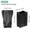 Unique Bargains Thicken Plastic Gardening Seed Plant Bags Nursery Growing Bags Black 100 Pcs - 3 of 4