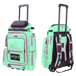 2025 Smash Ops Lil’ Guerrilla Hybrid Roller/Bat Pack Bag - Mint/Pink - 1 of 4