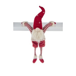Ganz Hanging, Or Sitting Gnome Figurine Christmas Decoration, Red and White, 32in - 1 of 2