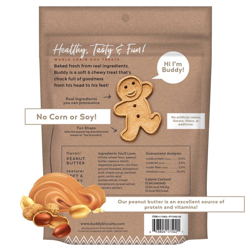 Buddy Biscuits Peanut Butter Soft and Chewy Dog Treats, 3 of 16