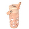 Zak Designs 14oz Stainless Steel Vacuum Hello Kitty Harmony Straw Bottle Pink - 4 of 4