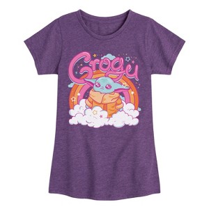 Girls' - The Mandalorian - Grogu Kawaii Fitted Short Sleeve Graphic T-Shirt - 1 of 4
