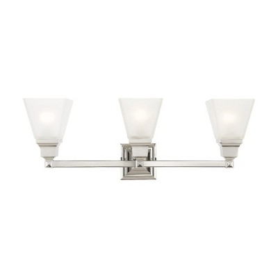 Livex Lighting Mission 3 - Light Vanity in  Polished Nickel