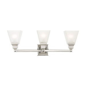 Livex Lighting Mission 3 - Light Vanity in  Polished Nickel - 1 of 2
