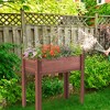 VASIP  Wooden Elevated Raised Bed, Elevated Planter with Legs for Outdoor Planting of Flowers, Fruits, Vegetables and Herbs - 2 of 4