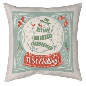 Christmas Word Pillow Naughty and Nice III – 9x9 Inch by Manual Woodworkers and Weavers - 1 of 3