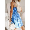 Clearlove Women's Summer Floral Dress Spaghetti Strap V Neck Sleeveless Ruffle Casual Beach Boho A Line Short Mini Dress - 3 of 4