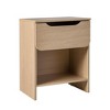 GDFStudio Jett Modern Wooden Nightstand with Drawer and Open Cubby - 4 of 4