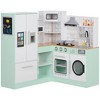 Infurnic Play Food and Toy Kitchens, Kids Kitchen Playset Chalkboard, Realistic Sound Lights, For Toddlers Ages 3+ Years, Green, 42.90"*39.40"*43.30" - 4 of 4