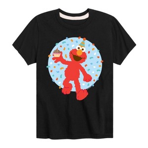 Boys' - Sesame Street - Elmo Confetti Cupcake Short Sleeve Graphic T-Shirt - 1 of 4