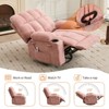 GustoWave Oversized Massage Recliner Chair with Heat, Manual Swivel Rocker, Lumbar Support, Dual Cup Holders, Side Pockets, Living Room - 3 of 4